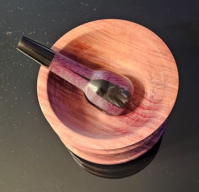 Mortar and Pestle set (purple heart wood)