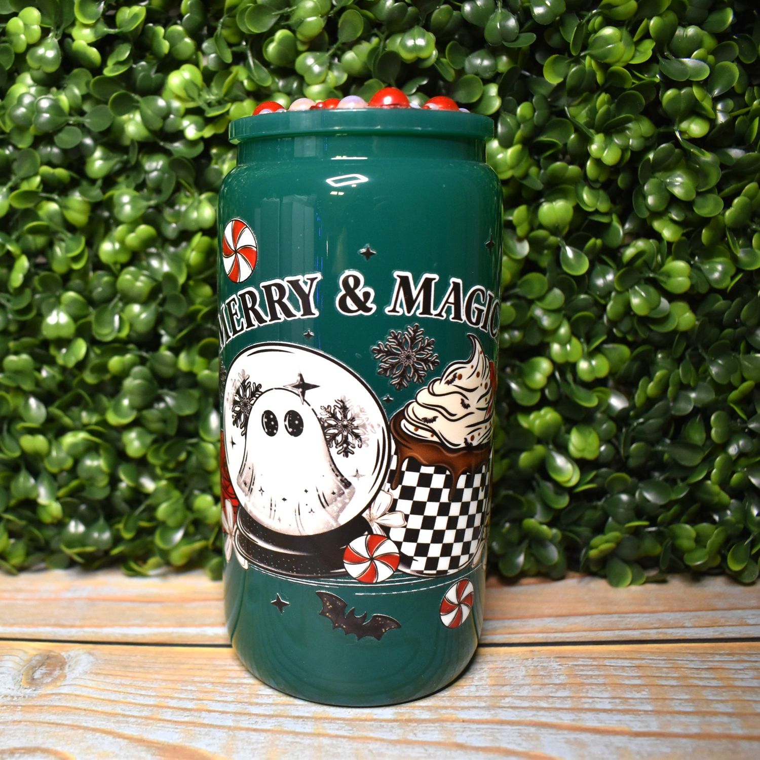 Merry and Magical Glass Can
