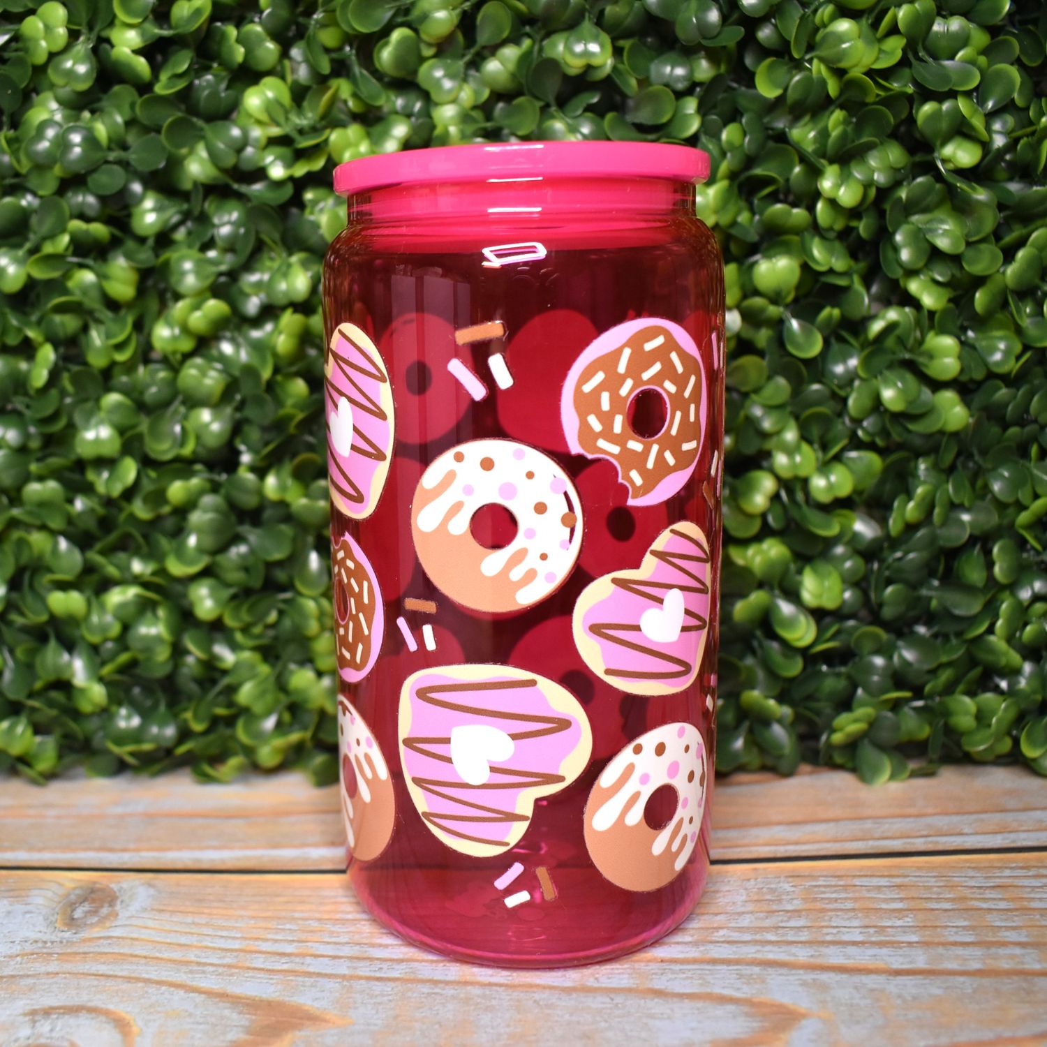 Donuts Glass Can
