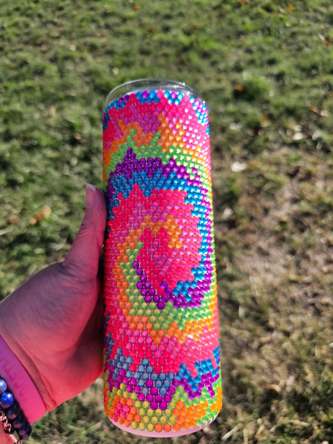 Tie Dye Bling Tumbler