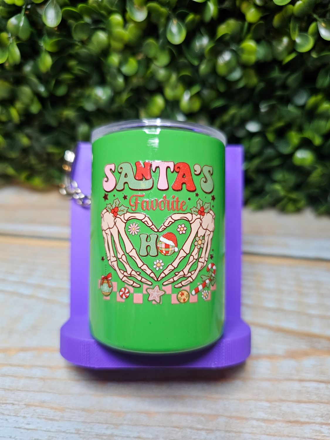 Santa&#39;s Favorite Mini Shot Glass Keychain