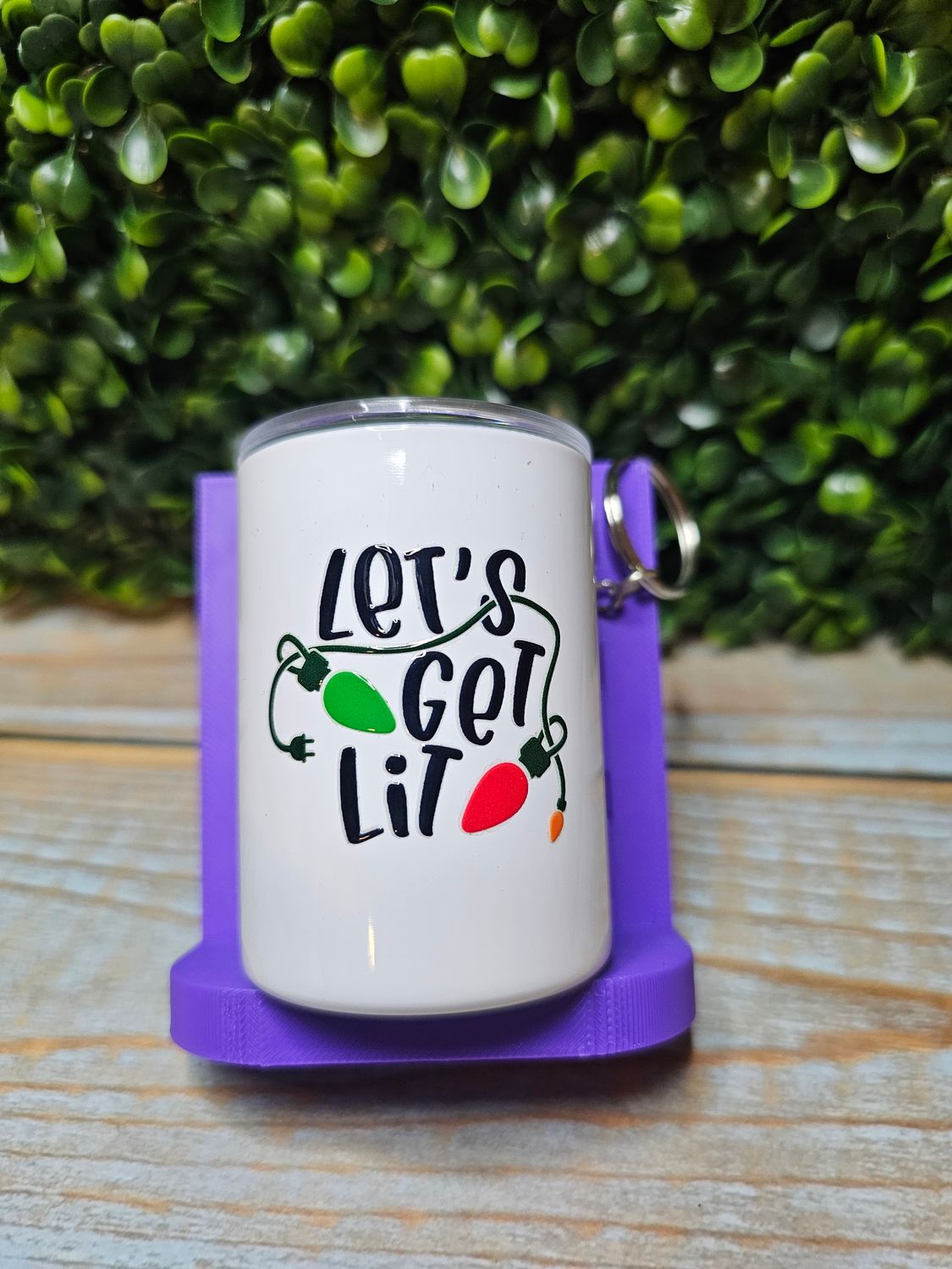 Let&#39;s Get Lit Mini Shot Glass Keychain