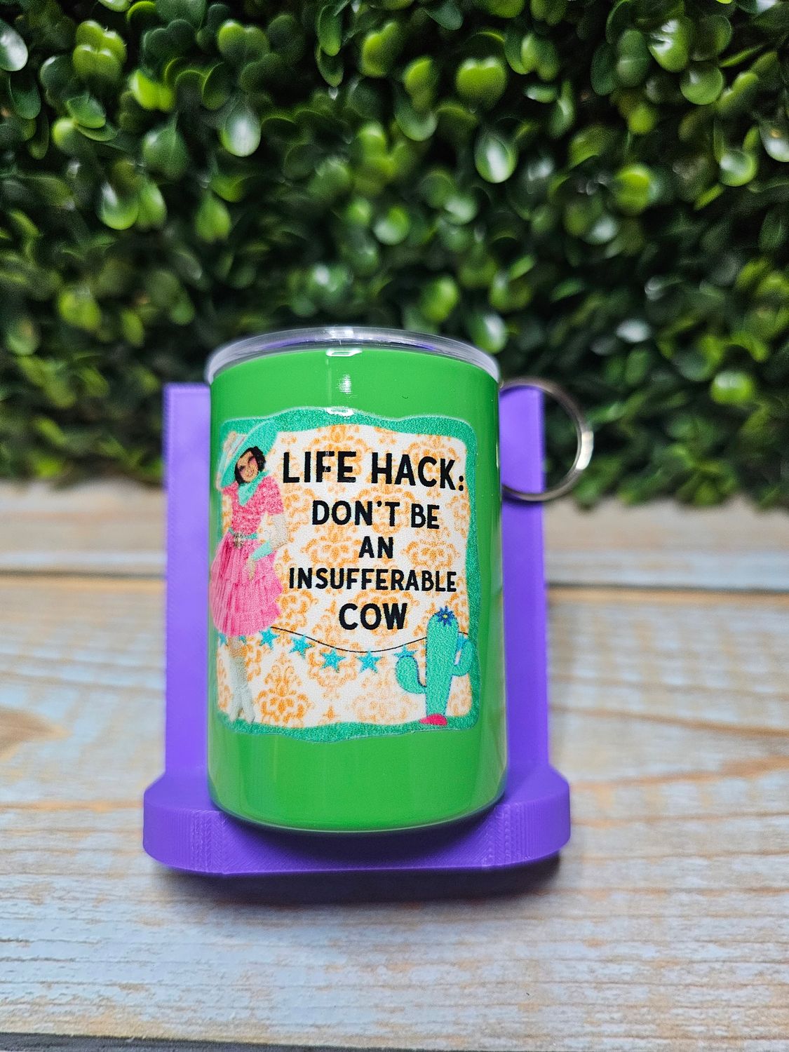 Life Hack Mini Tumbler Keychain