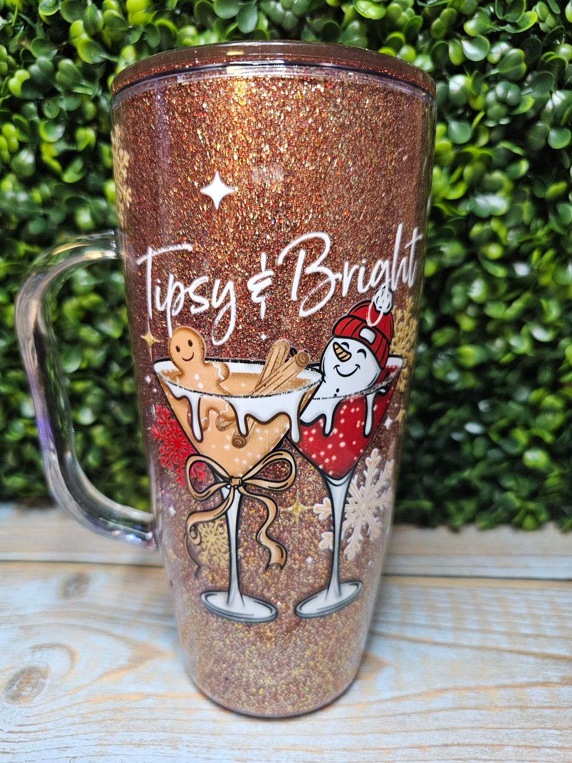 Tipsy &amp; Bright Snow Globe Cup