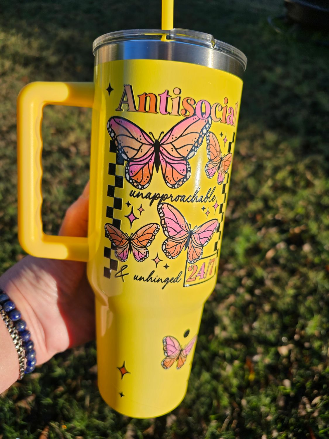 Antisocial Butterfly Stanley-Style Tumbler