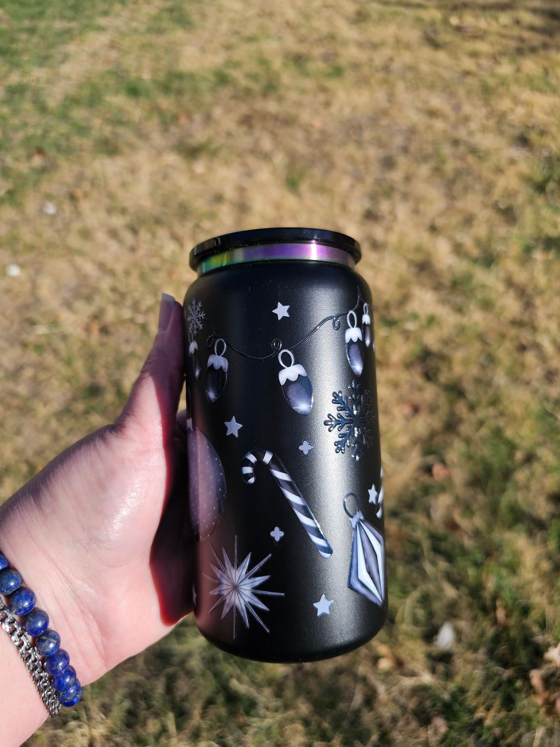 Dark Christmas Stainless Steel Can