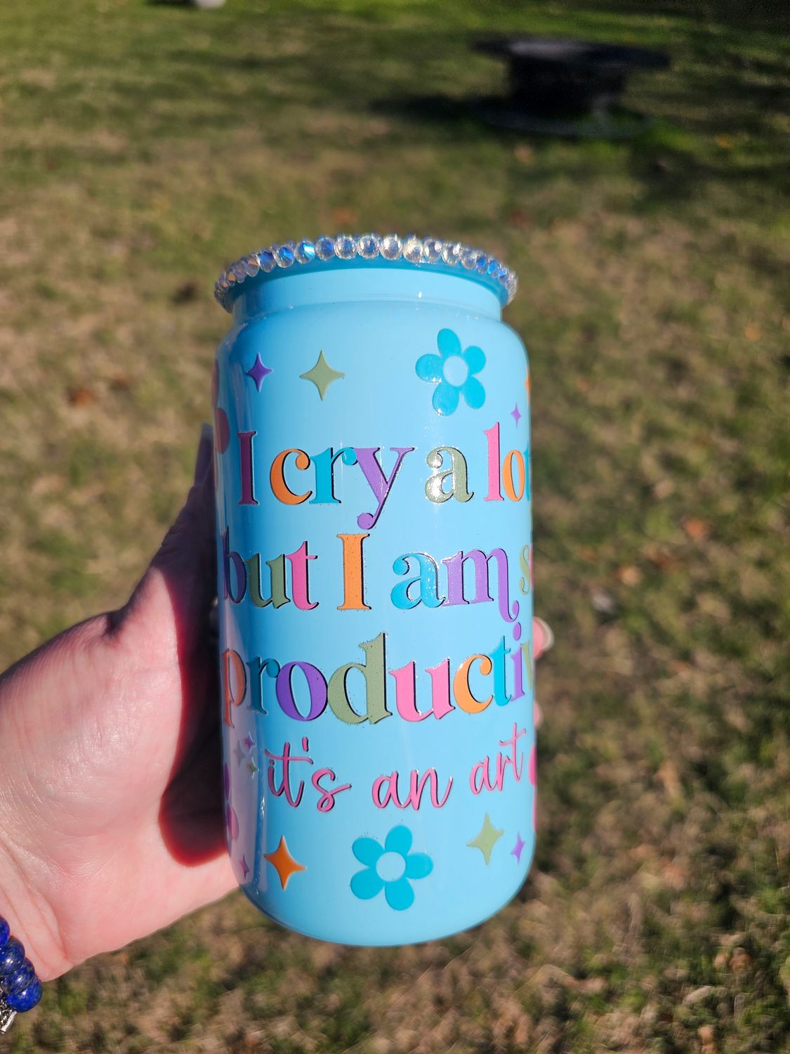 I Cry A Lot Glass Can