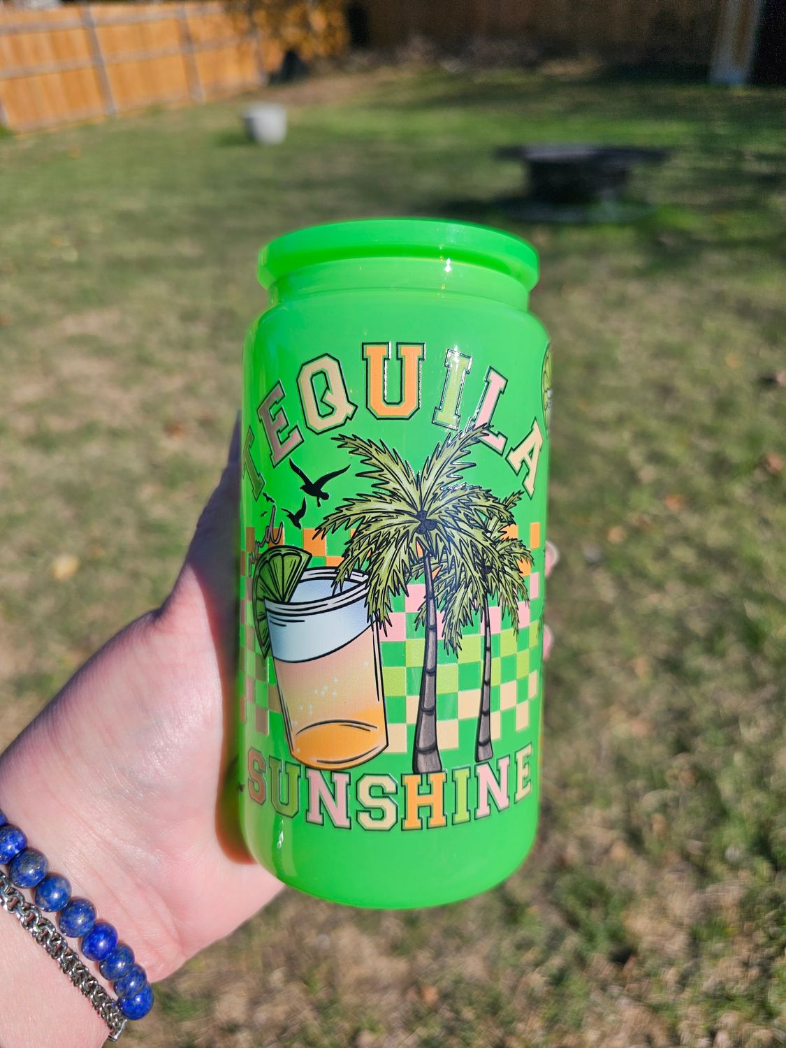 Tequila &amp; Sunshine Glass Can