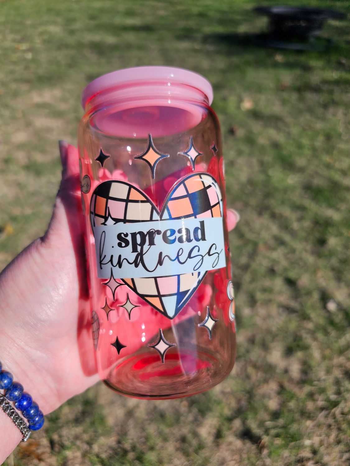 Spread Kindness Glass Can