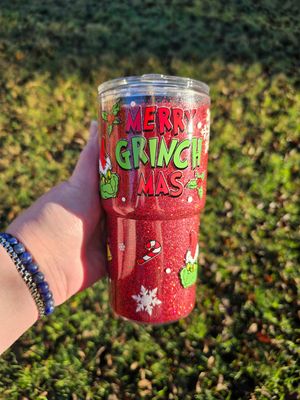 Merry Grinchmas Snowglobe Cup