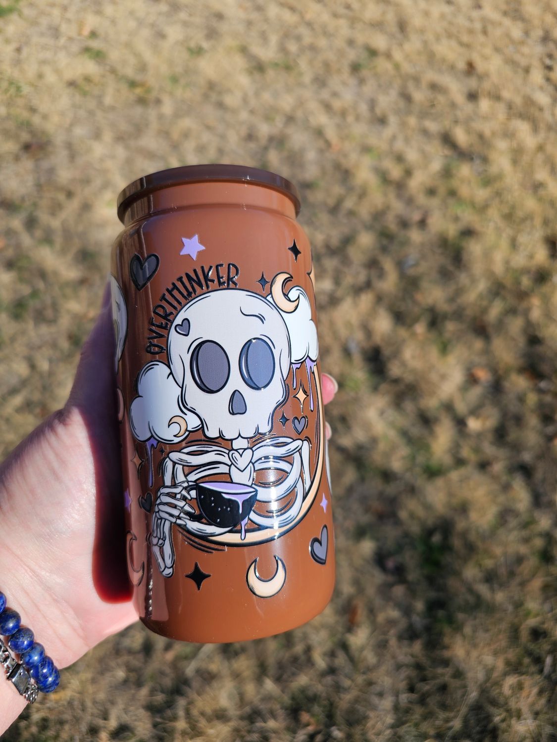 Overthinker Glass Can