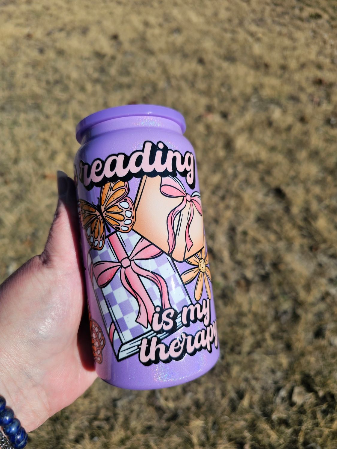 Reading is my Therapy Stainless Steel Can