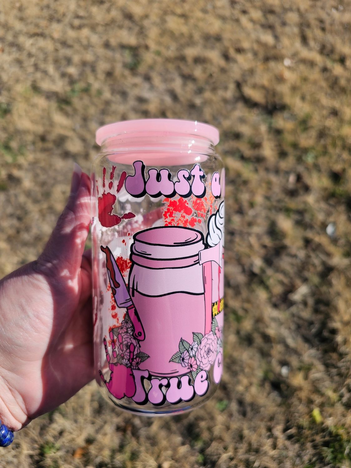 True Crime &amp; Coffee Glass Can