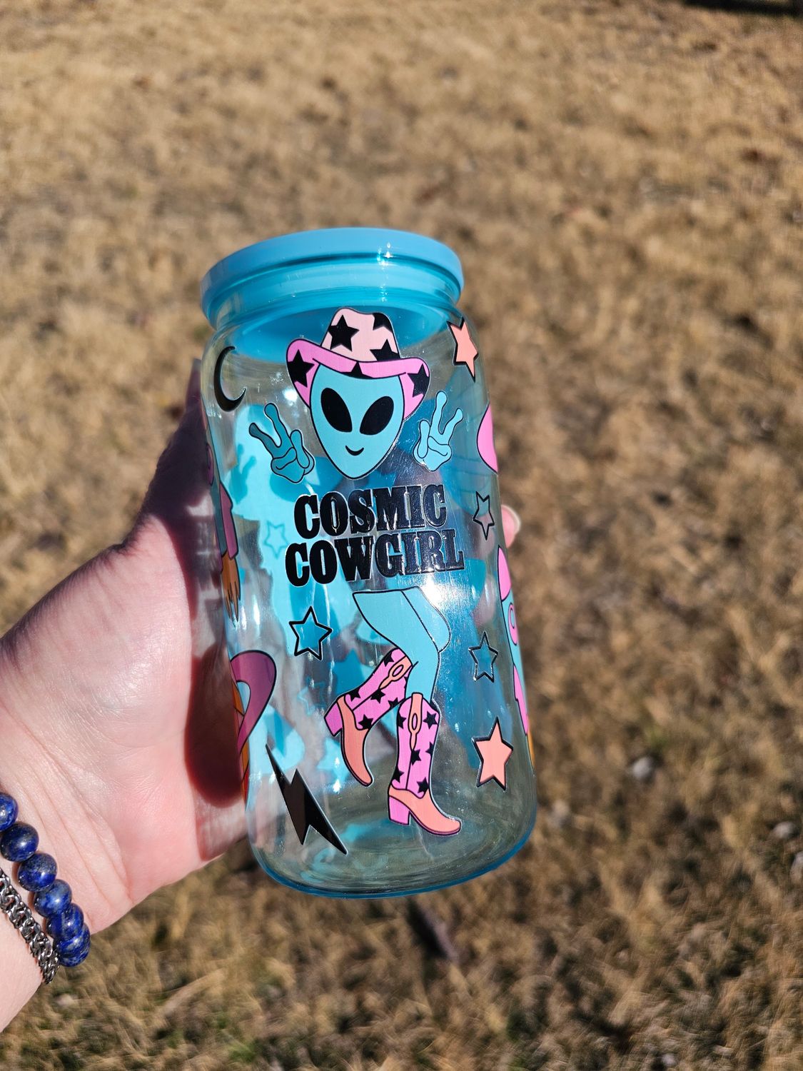 Cosmic Cowgirl Acrylic Can