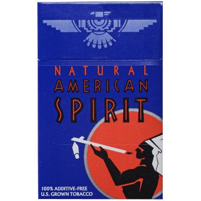 American Spirit 100% U.S. Grown Full-Bodied Taste Dark Blue Hard Pack Single