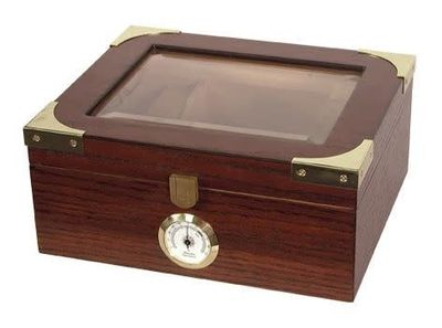 Humidor Supreme Capri Elegant Glass Top Humidor