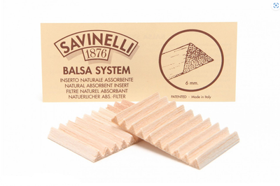 Savinelli Balsa 6mm Filters (Single Pack of 20)