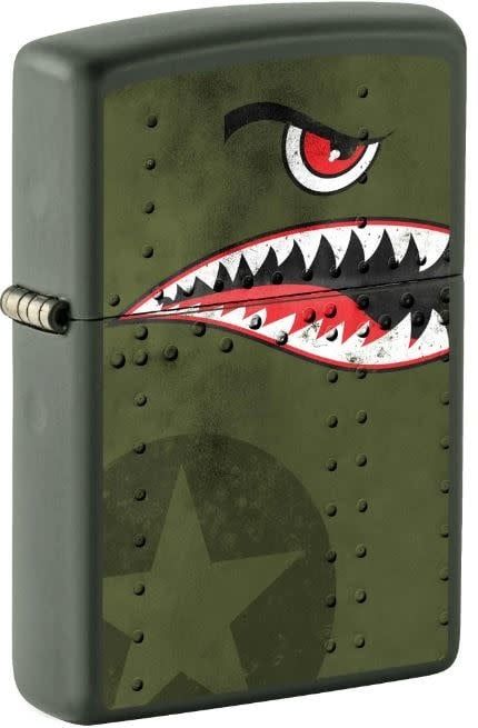 Zippo 80976 Fighter Plane Nose Art Shark Teeth