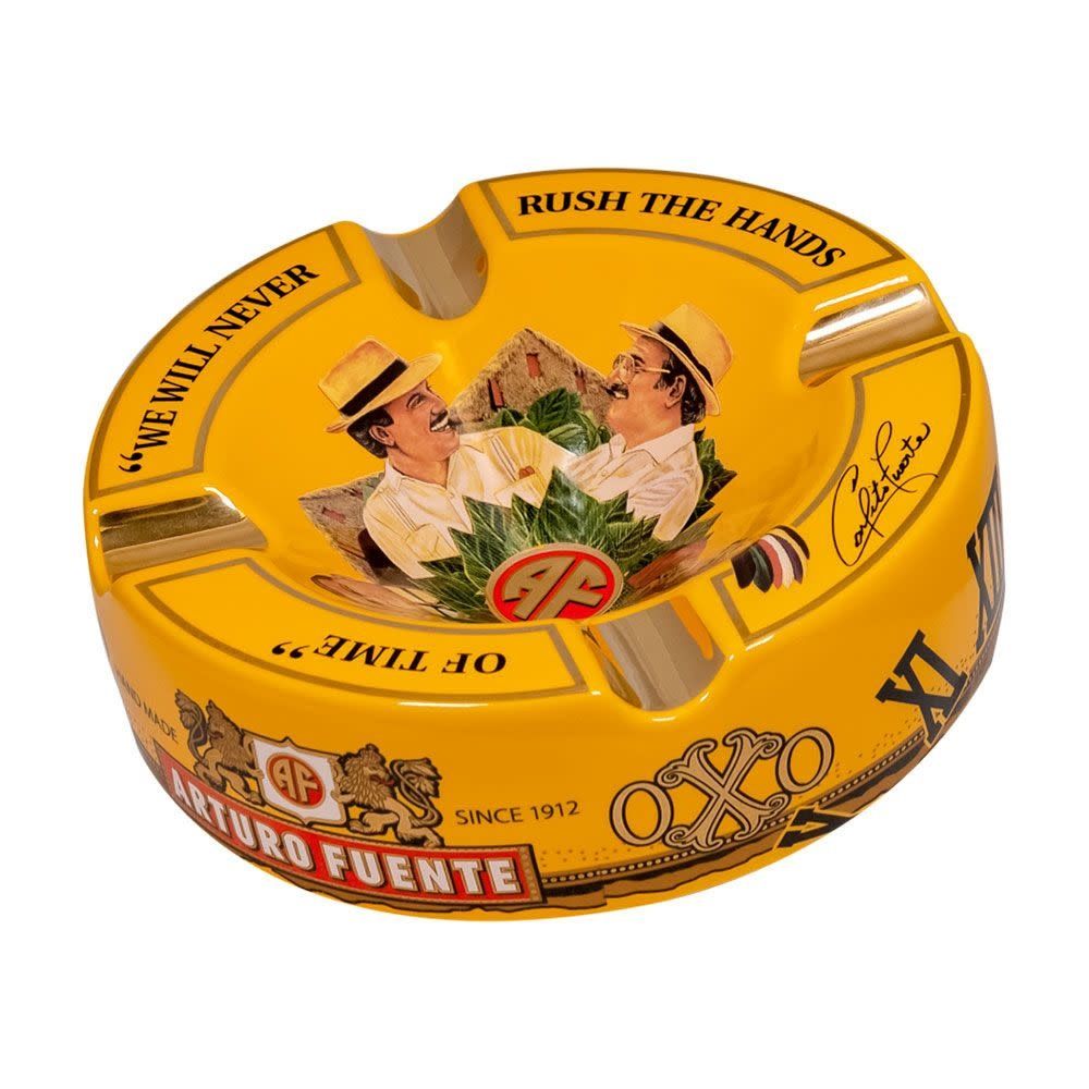 Arturo Fuente Hands of Time Opus X Oro (OXO) Ashtray Yellow