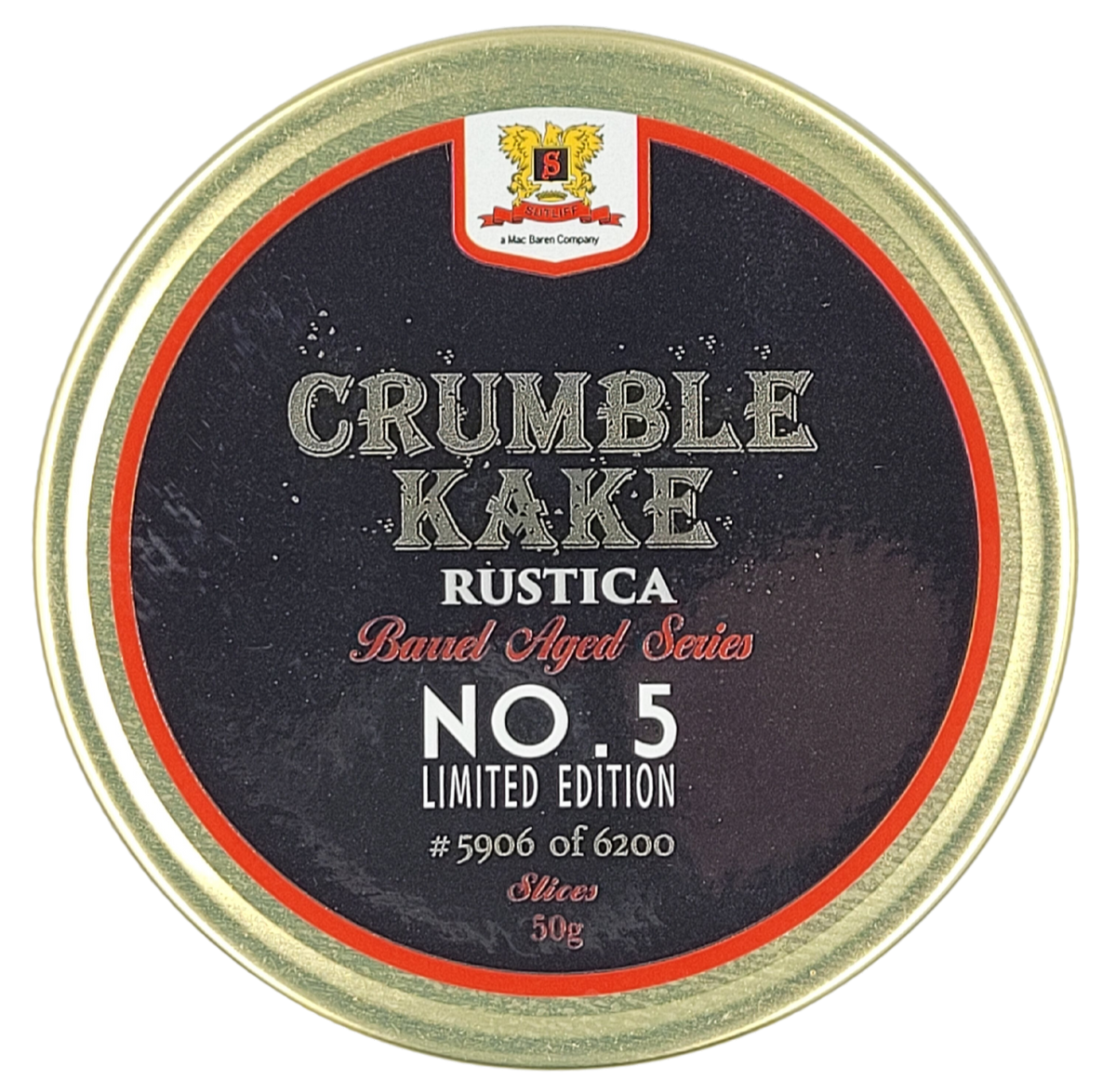 Sutliff Crumble Kake Rustica Barrel Aged Series No. 5 Limited Edition 50g Tin