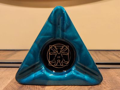 LFD Golden Bull Lucky No. 7 Green Ashtray