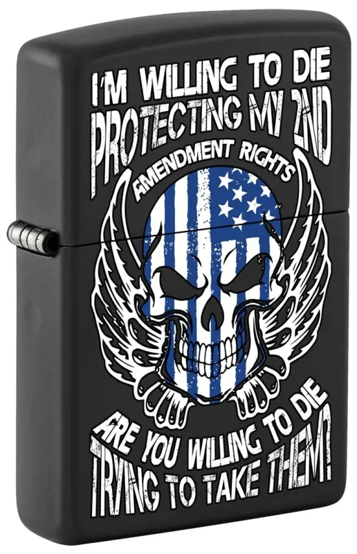Zippo 81301 2nd Amendment Rights w/ Skull