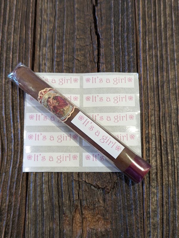 It's A Girl! Cigar Stickers (Set of 10)