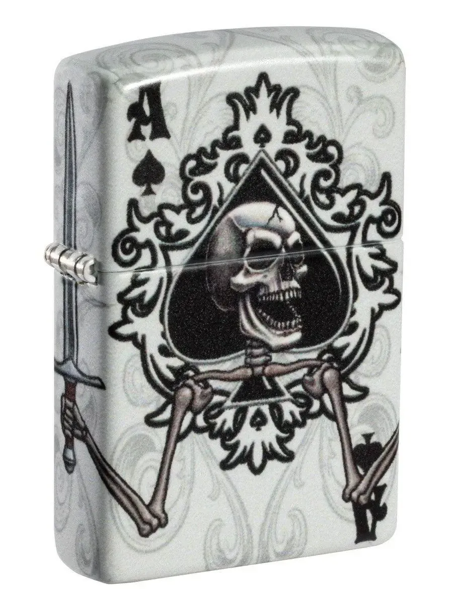 Zippo 81478 Ace of Spades with Skull