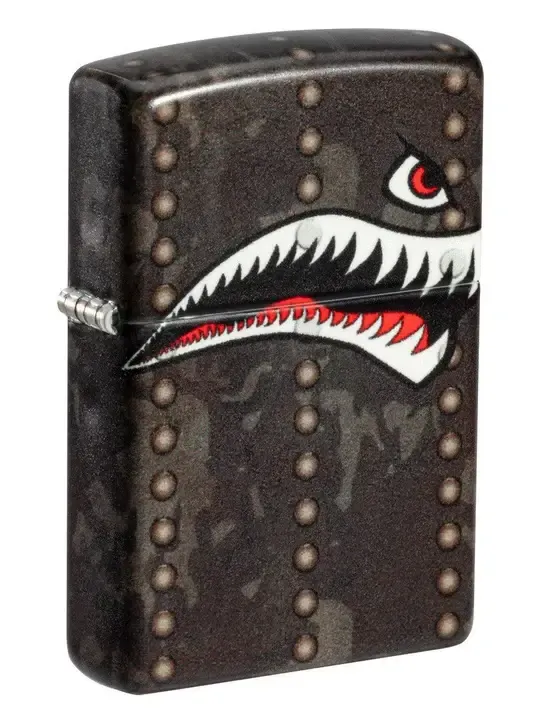 Zippo 81434 Fighter Plane Nose Art Shark Teeth