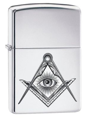 Zippo 79242 Masonic Compass and Square Chrome