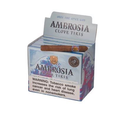 Ambrosia Clove Tikis Cigarillos, Single/Box: 4 x 32 (Unit of 5 Packs)