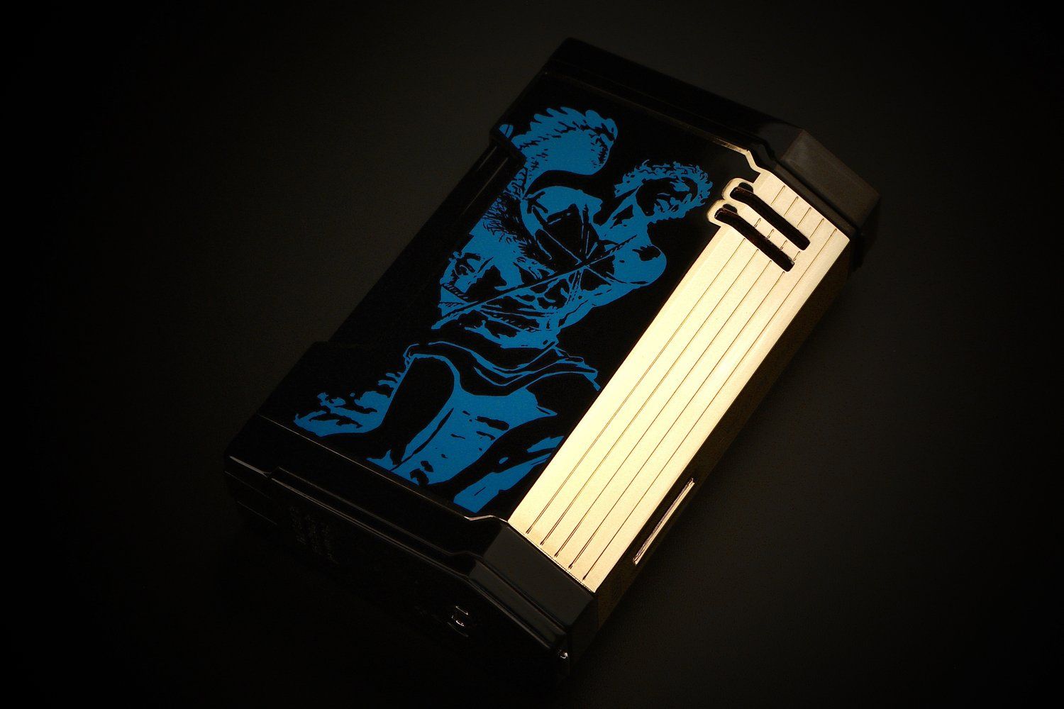 Prometheus God of Fire “Never Back Down” Magma T Lighter, Color: Blue