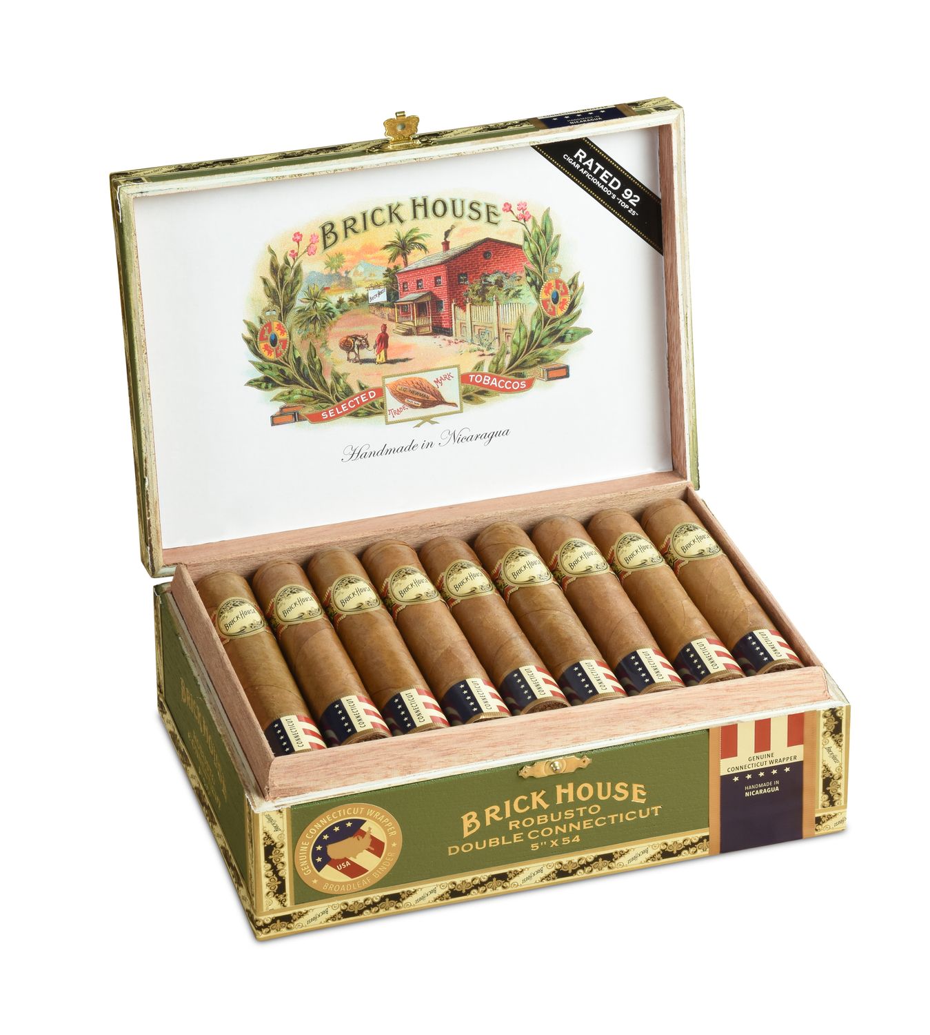 Brick House Double Connecticut - Robusto (5&quot;x54), Single/Box: (Single)