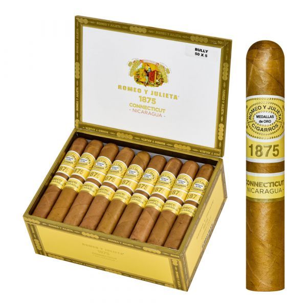 Romeo y Julieta 1875 Connecticut Nicaragua, Size: Bully (5&quot;x50), Single/Box: (Single)