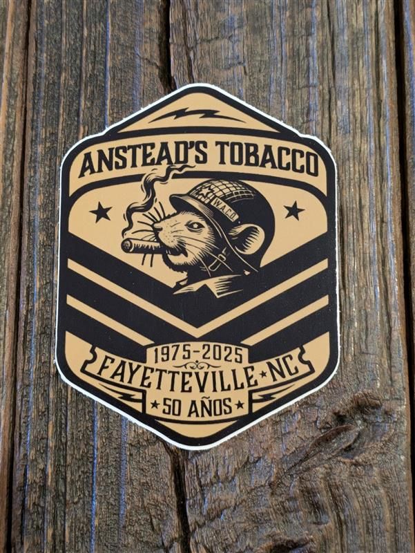 Anstead&#39;s Tobacco Co. 50th Anniversary Decal Sticker