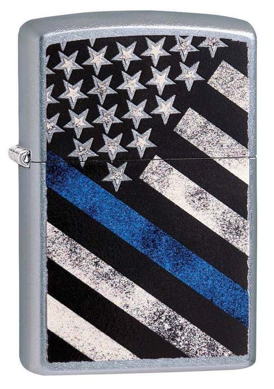 Zippo 81180 Police Flag, Thin Blue Line