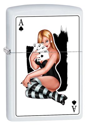 Zippo 79554 Sexy Pin-Up Girl, Four Ace of Spades
