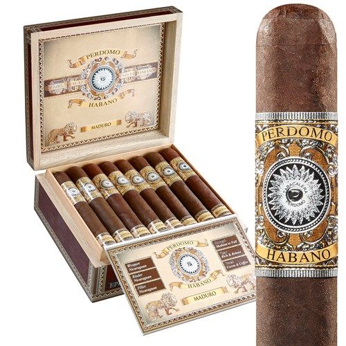 Perdomo Habano Bourbon-Barrel-Aged Maduro, Size: Epicure (6"x54), Single/Box: (Single)