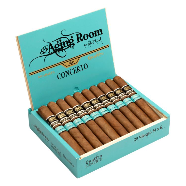 Aging Room Quattro Nicaragua Concerto, Size: Vibrato (6&quot;x54), Single/Box: (Single)