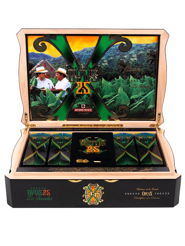 F.F. Opus X 25th Aniversario, Size: La Familia X to the 25th Power, Single/Box: (Box of 25)