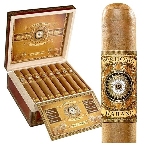 Perdomo Habano Bourbon-Barrel-Aged Connecticut, Size: Epicure (6&quot;x54), Single/Box: (Single)