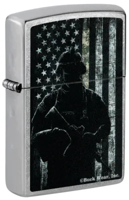 Zippo 81499 Soldier with American Flag