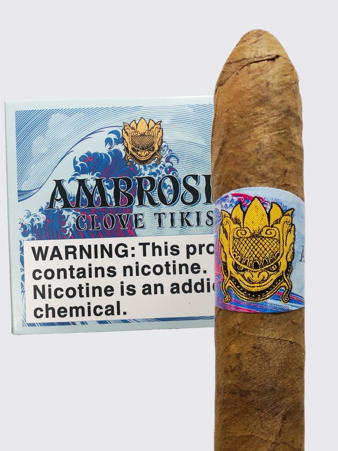 Ambrosia Clove Tikis Cigarillos, Single/Box: 4 x 32 (Pack of 10)