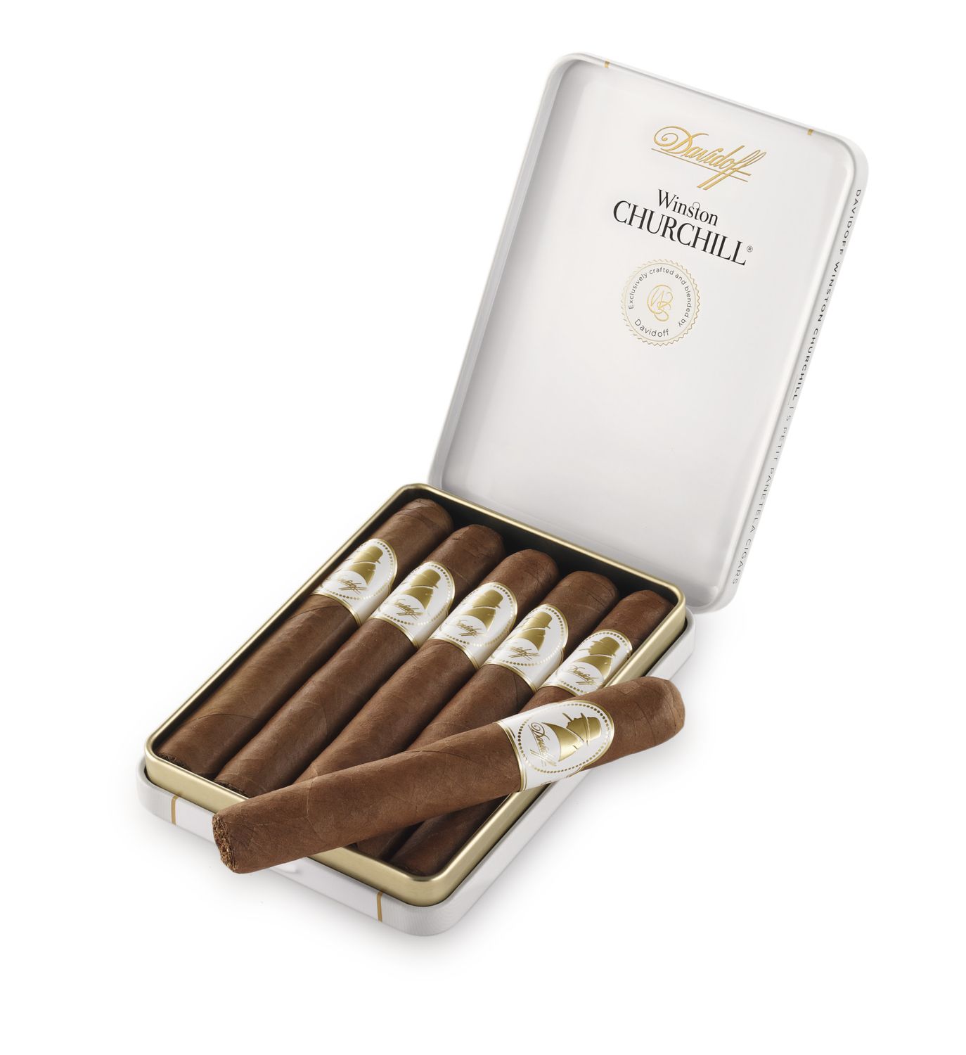 Davidoff Winston Churchill - Petit Panatela, Single/Box: (Single Tin of 5)