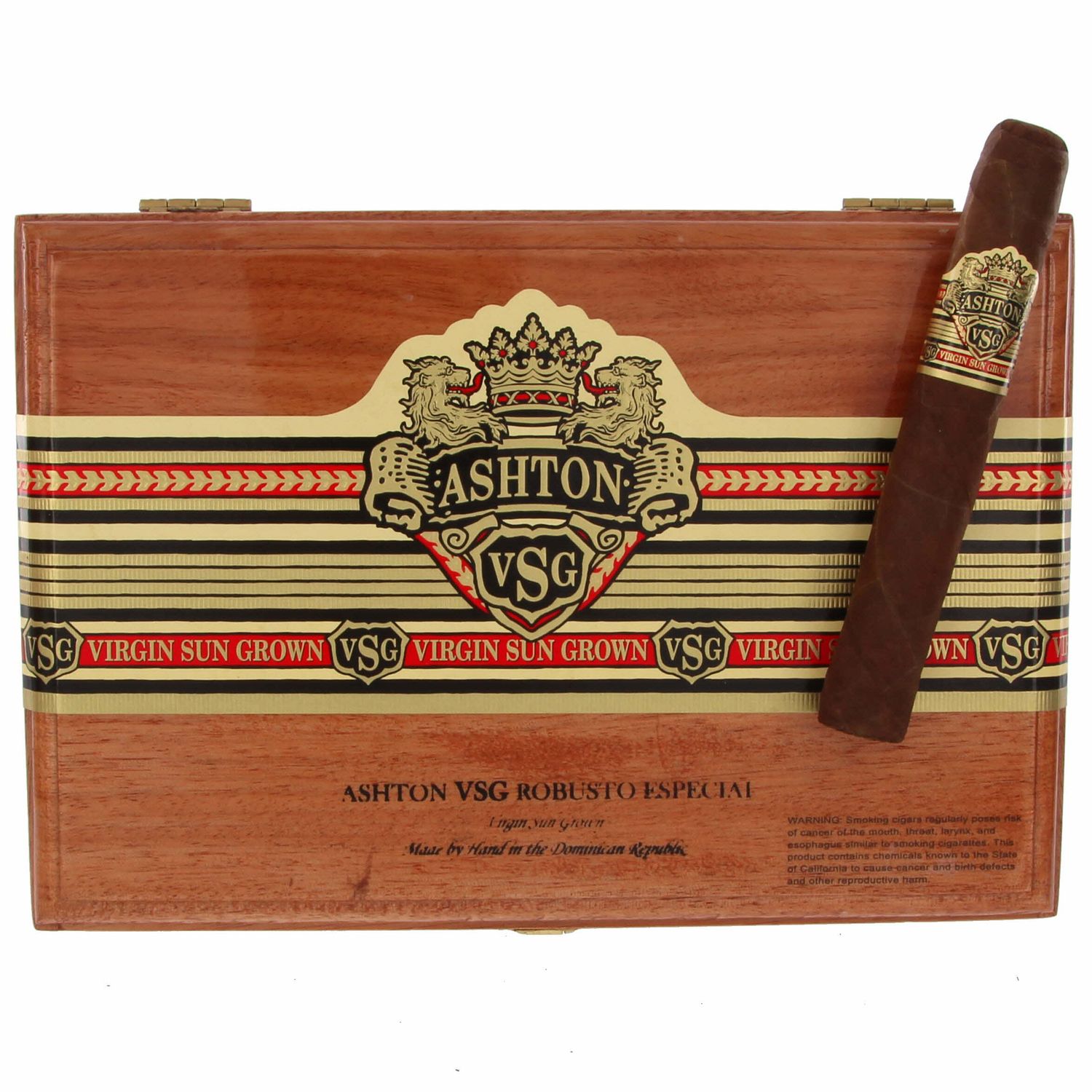 Ashton Virgin Sun Grown VSG, Size: Robusto Especial TAA-5.5x50, Single/Box: (Single)