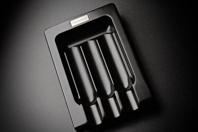 Prometheus Triple-Cigar Black Matte Metal Ashtray