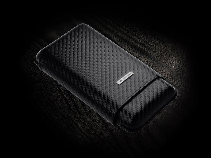 Prometheus Carbon Fiber 3-Cigar Case (64 RG)