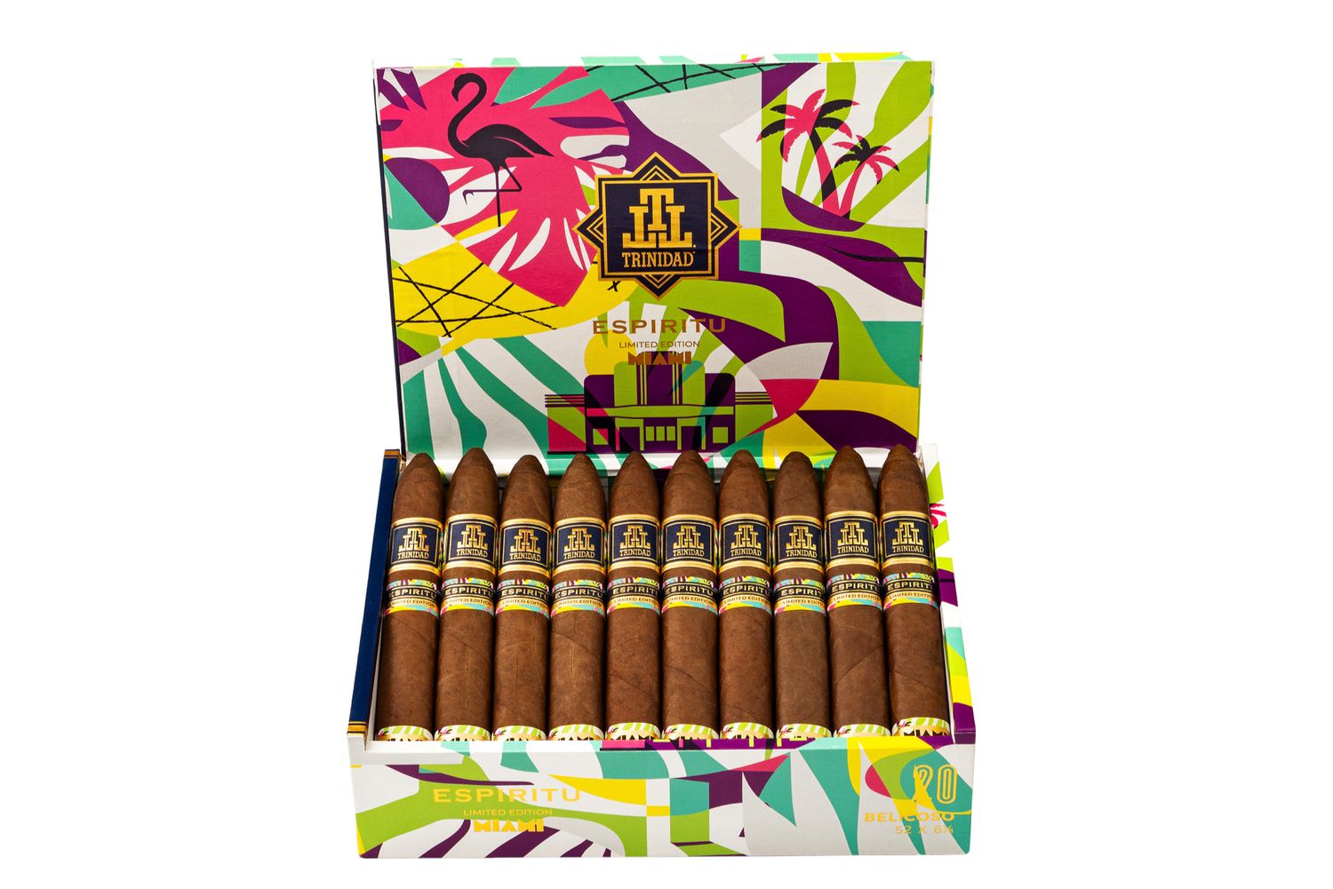 Trinidad Espiritu Miami - Belicoso (6.125"x52), Single/Box: (Single)