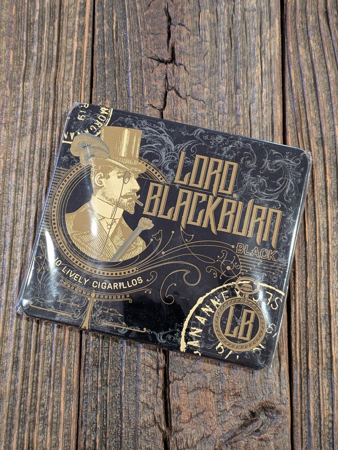 Lord Blackburn Black Cigarillos, Single/Box: (Single Tin of 10)