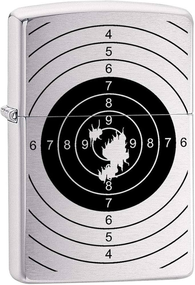 Zippo 80571 Shooting Target with Holes Brushed Chrome